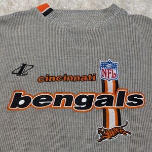 Cincinnati Bengals Vintage Women's Gray Knit Crewneck Sweatshirt